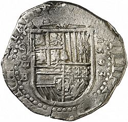 Large Obverse for 8 Reales 1593 coin