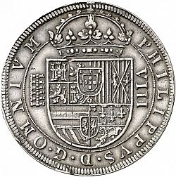 Large Obverse for 8 Reales 1598 coin