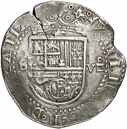 Large Obverse for 8 Reales ND/C coin