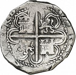 Large Reverse for 8 Reales 1590 coin