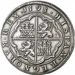 Large Reverse for 8 Reales 1598 coin
