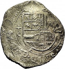 Large Obverse for 8 Reales 1599 coin