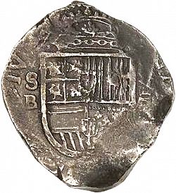 Large Obverse for 8 Reales 1609 coin