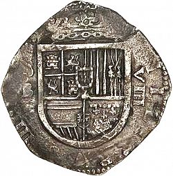 Large Obverse for 8 Reales 1615 coin