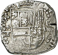 Large Obverse for 8 Reales 1619 coin
