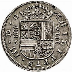 Large Obverse for 8 Reales 1620 coin