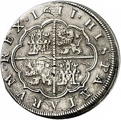 Large Reverse for 8 Reales 1611 coin