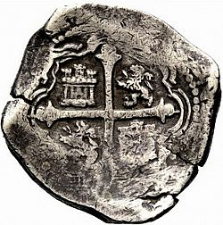 Large Reverse for 8 Reales 1614 coin