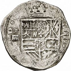 Large Obverse for 8 Reales 1624 coin