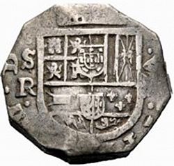 Large Obverse for 8 Reales 1633 coin
