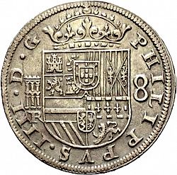 Large Obverse for 8 Reales 1633 coin