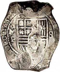 Large Obverse for 8 Reales 1652 coin