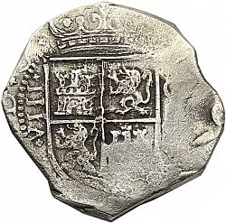 Large Obverse for 8 Reales 1655 coin