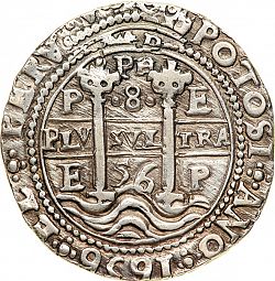 Large Obverse for 8 Reales 1656 coin