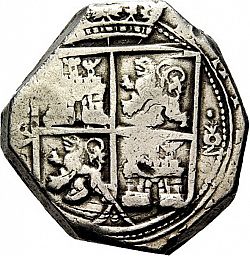 Large Obverse for 8 Reales 1662 coin
