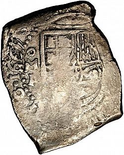 Large Obverse for 8 Reales 1665 coin