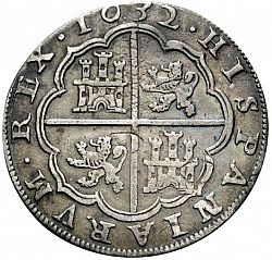 Large Reverse for 8 Reales 1632 coin