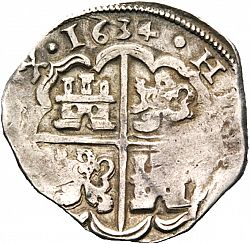 Large Reverse for 8 Reales 1634 coin
