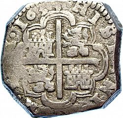 Large Reverse for 8 Reales 1635 coin