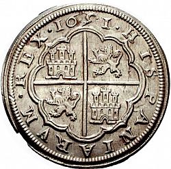 Large Reverse for 8 Reales 1651 coin