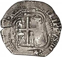 Large Reverse for 8 Reales 1654 coin