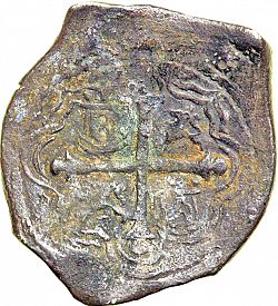Large Reverse for 8 Reales 1655 coin