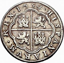 Large Reverse for 8 Reales 1659 coin