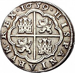 Large Reverse for 8 Reales 1659 coin