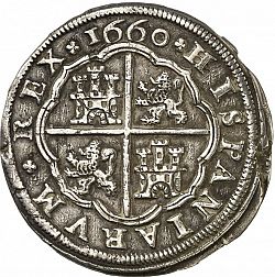Large Reverse for 8 Reales 1660 coin