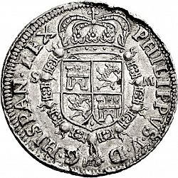 Large Obverse for 8 Reales 1701 coin