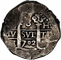 Large Obverse for 8 Reales 1702 coin