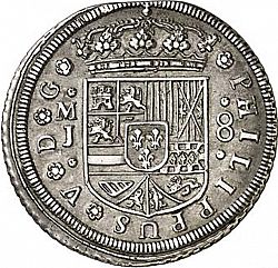 Large Obverse for 8 Reales 1715 coin