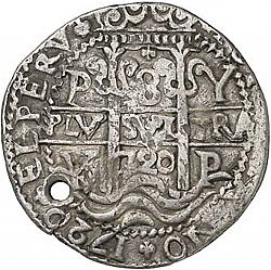 Large Obverse for 8 Reales 1720 coin