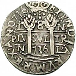 Large Obverse for 8 Reales 1736 coin