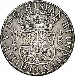 Large Obverse for 8 Reales 1737 coin