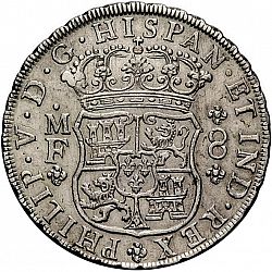 Large Obverse for 8 Reales 1740 coin