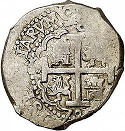 Large Reverse for 8 Reales 1701 coin