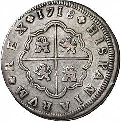 Large Reverse for 8 Reales 1718 coin