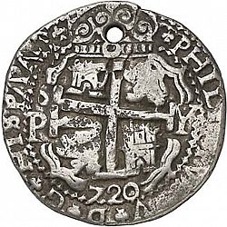 Large Reverse for 8 Reales 1720 coin