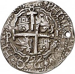 Large Reverse for 8 Reales 1722 coin