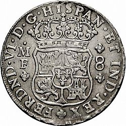 Large Obverse for 8 Reales 1749 coin