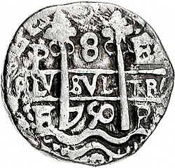 Large Obverse for 8 Reales 1750 coin