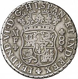 Large Obverse for 8 Reales 1751 coin