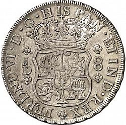 Large Obverse for 8 Reales 1754 coin