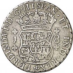 Large Obverse for 8 Reales 1754 coin