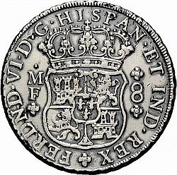 Large Obverse for 8 Reales 1754 coin