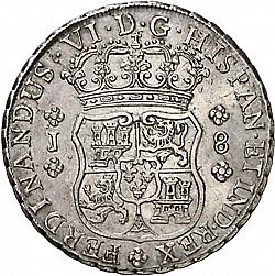 Large Obverse for 8 Reales 1755 coin