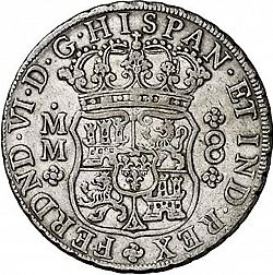 Large Obverse for 8 Reales 1756 coin