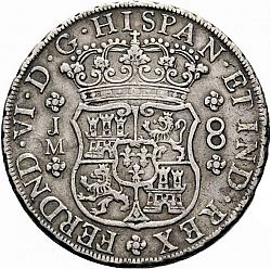 Large Obverse for 8 Reales 1757 coin