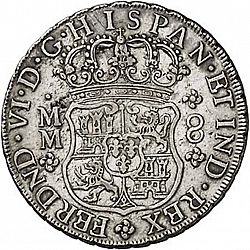 Large Obverse for 8 Reales 1758 coin